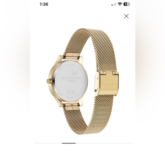 30mm Wonderlust Ivory & Gold Mesh Watch, brand new comes with box. - Picture 6 of 8